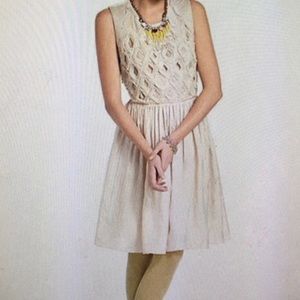 Anthropologie Beaded silk dress size 4